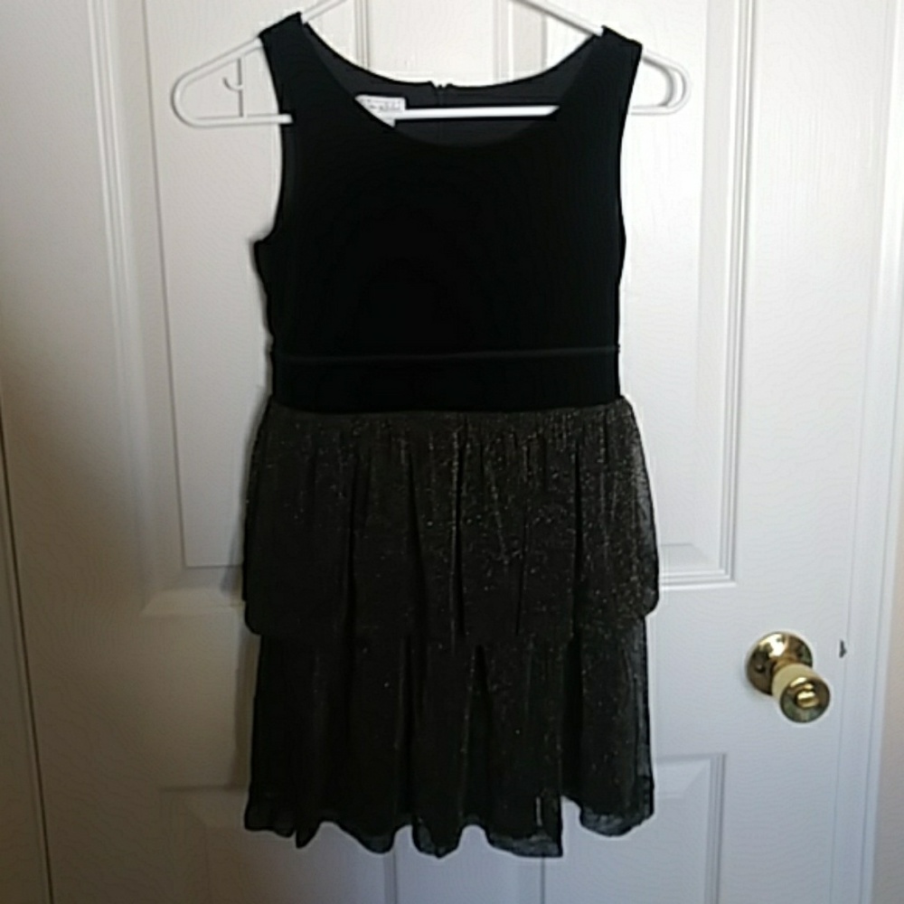 Black and gold dress